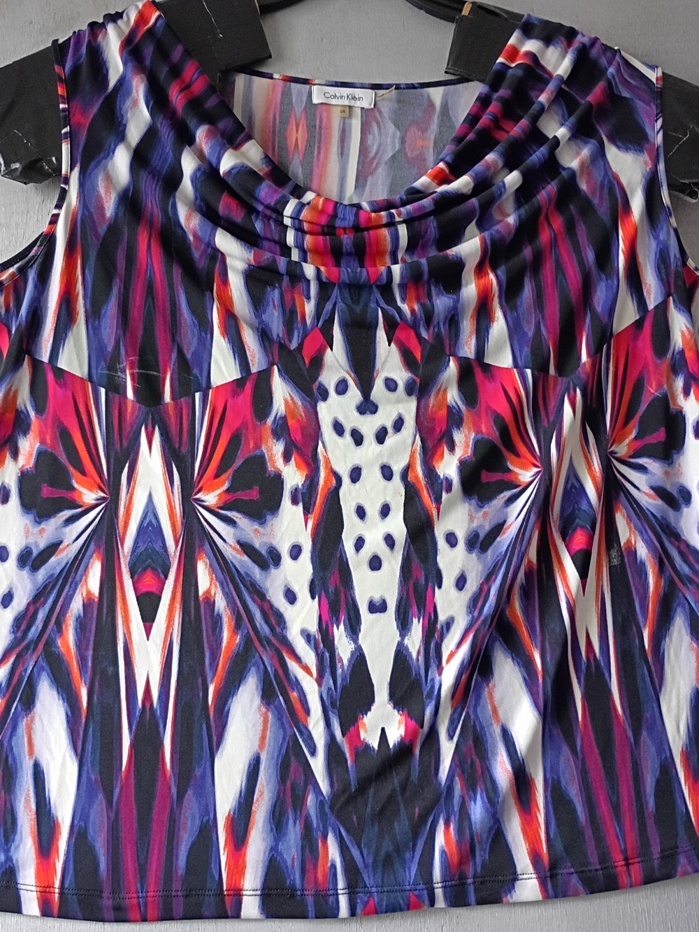 Calvin Klein Multicolor Abstract Print Sleeveless Top